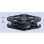 Liegeblock 1 Rolle Mit Gleitlager FÜr Schot Bis 12 Mm